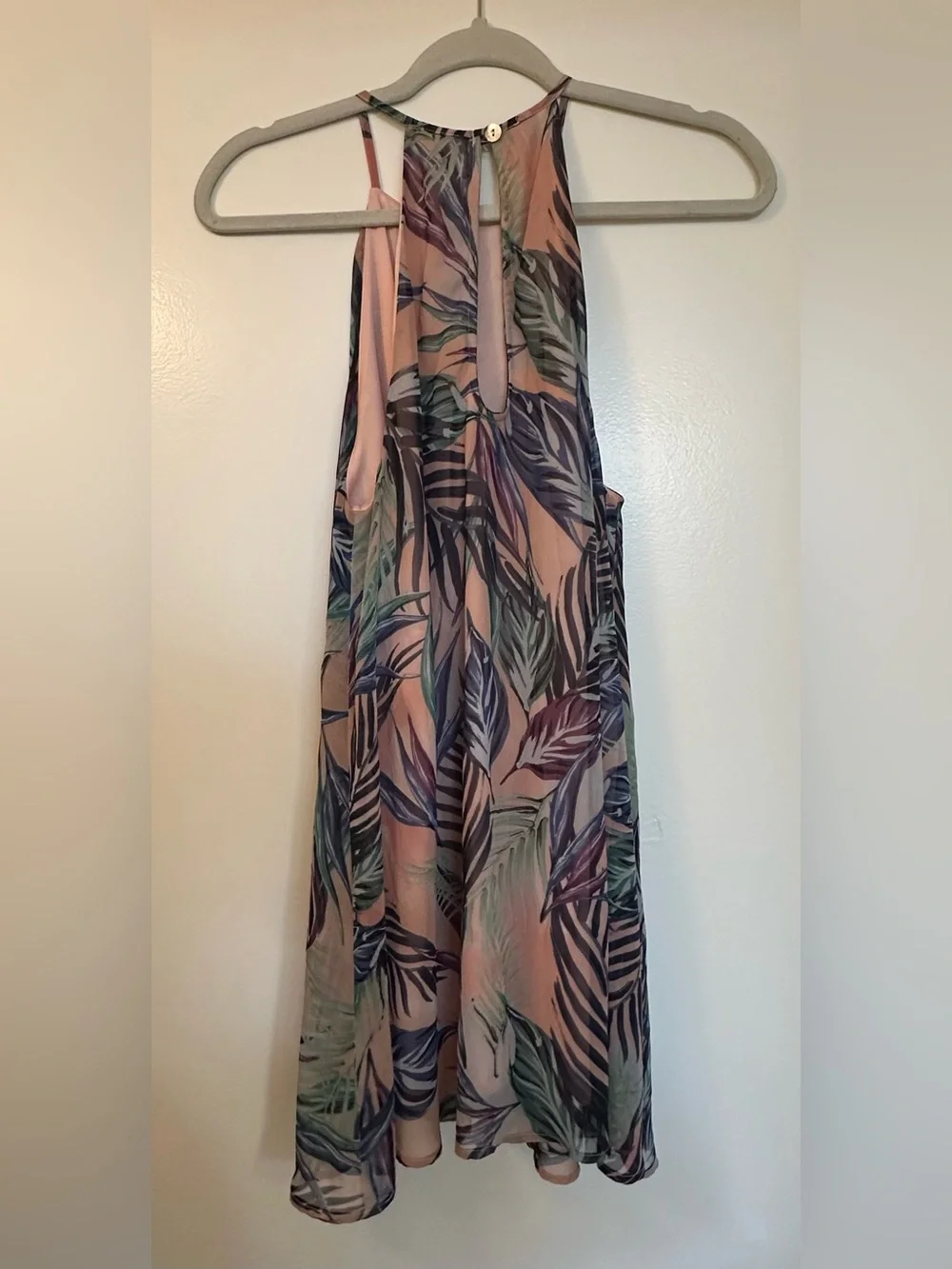 Gomez halter mini dress 🌴 palm print